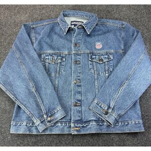 Vintage‎ Union Pacific Denim Jacket XL LA Loving Blue Jean Trucker 90s Railroad